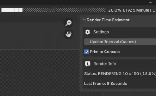 Render Time Estimator v2.1.0 - レンダリング完了時間などを自動計算し表示してくれる無料のBlenderアドオン！