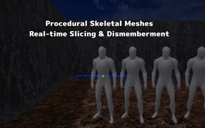 Procedural Skeletal Meshes: Real-time Slicing & Dismemberment - A plugin for Unreal Engine 5 that allows you to implement dynamic cutting expressions for Skeletal Meshes!