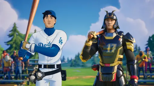 Shohei Ohtani joins Fortnite! He also wears a mysterious samurai suit. Exclusive costumes will appear in the shop from March 18th. The lineup also includes a bobblehead based on Ohtani's beloved dog "Decopin", back accessories, and a pickaxe "Reliable Dual Wielding" that imitates a pitching machine