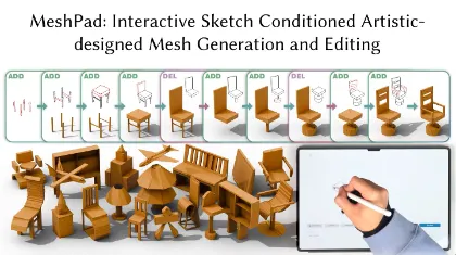 MeshPad: Interactive Sketch Conditioned Artistic-designed Mesh Generation and Editing - A technology that generates high-fidelity 3D meshes based on sketch inputs!