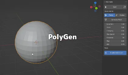 PolyGen v0.1 - Blender add-on for unique particle-based remeshing and retopology released!