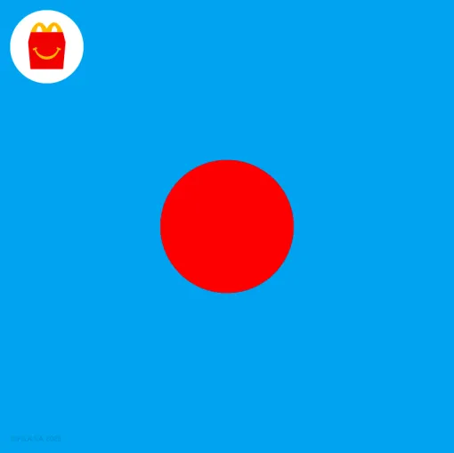 McDonald's releases a preview of the next "Happy Set"! The red circle on the blue background is a hint of collaboration with that "cat-shaped robot"