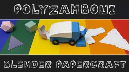 PolyZamboni v1.0 - Blenderで簡単にペーパークラフト用のデータを生成出来る無料のアドオン！