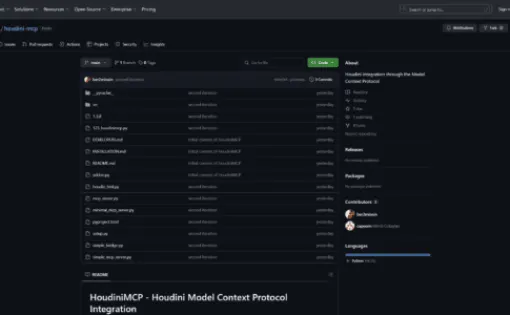 HoudiniMCP - Claudeなどの対話型生成AIとHoudiniを連携可能にするMPC（Model Context Protocol）がGithub上で公開！