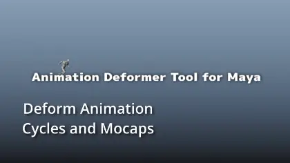 Animation Deformer Tool for Maya - パスで生成した地面に沿って歩行アニメーションなどを足滑りせずに変形出来るMaya用ツール！