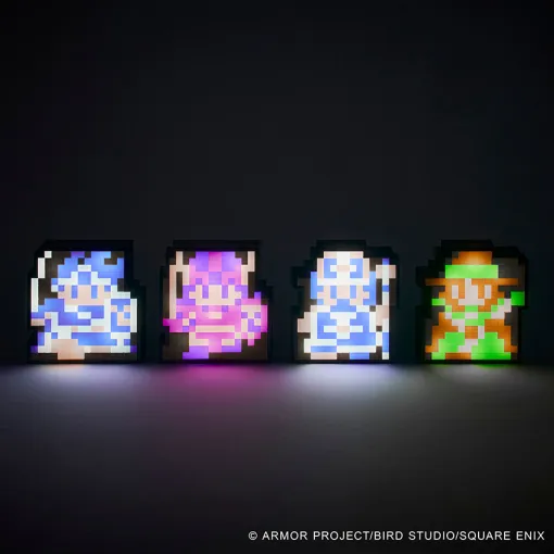 「ドラクエ3」のキャラクターたちのドットデザインライト4種が4月22日よりスクエニe-STOREにて発売