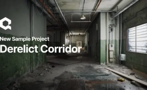 Derelict Corridor Megascans Sample - QuixelのMegascansサンプルUnreal Engineプロジェクト！Fab上で無料公開！