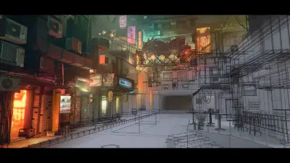 Full Process of Street Night Scene - Blenderを使用した夜のストリートシーン構築チュートリアルコース！Wingfoxにて取り扱い開始！【PR】
