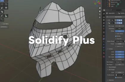 Solidify Plus v1.0 - フチの分割やベベル＆クリース制御調整など多機能なソリッド化を実現可能なBlender向けGeometry Nodesモディファイア！無料版もあるよ！