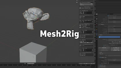 Mesh2Rig v2.0 - クロスシミュレーション結果をボーン（アーマチュア）のアニメーションにベイクする事が出来る無料のBlenderアドオン！Extensions上で公開！