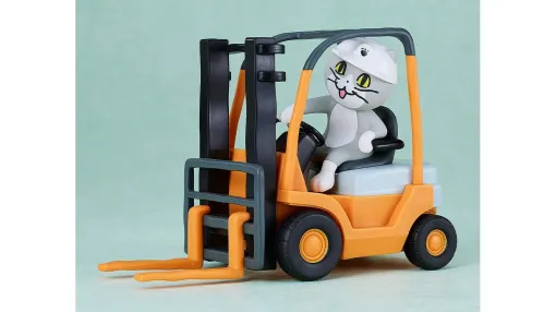 はしる!仕事猫フォークリフトが爆誕。手のひらサイズの安全第一。高さは約9cmで、後ろに引っ張ると前に走る。グッドスマイルカンパニーから9月に発売予定で、現在予約受付中 はしる!仕事猫フォークリフトが爆誕。手のひらサイズの安全第一。高さは約9cmで、後ろに引っ張ると前に走る。グッドスマイルカンパニーから9月に発売予定で、現在予約受付中