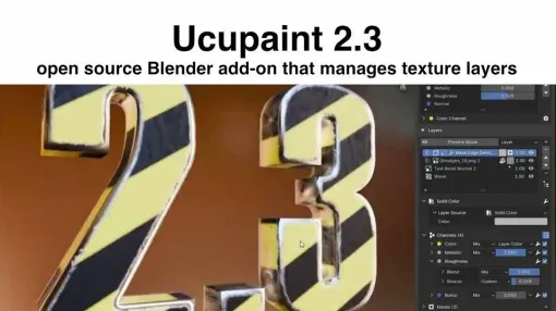 テクスチャペイントBlenderアドオン「Ucupaint 2.3」リリース！　オープンソース、リアルタイムAOの新レイヤー＆マスクタイプ、全レイヤーとマスクのリベイクなど - ニュース