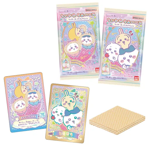 「ちいかわ ウエハース ラッキーカードコレクション」発売中！メタリックに輝くキラキラカード全30種から1枚が封入