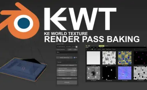 keWT v2.0 - レンダリングパスシステムを活用しPBRテクスチャ素材を制作できる無料のベイクツールセットBlenderアドオン！完全に書き換えられた最新版！