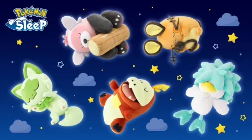 「ポケモンスリープ」に登場するポケモンたちをイメージしたぬいぐるみがポケセンにて本日7月12日より発売デデンネ・キテルグマ・ニャオハ・ホゲータ・クワッスの全5種がラインナップ