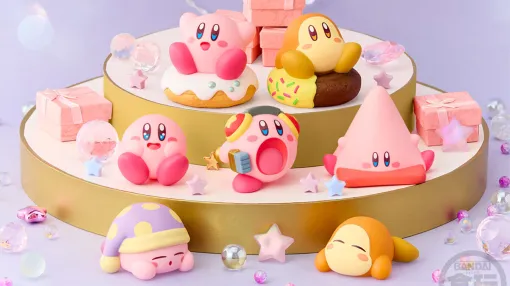 『星のカービィ』のかわいい食玩が本日発売。寝ているカービィやワドルディなど全8種ラインナップ。「カービィ（ドーナツ）」にはレアカラーVerも