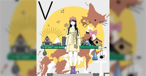 Femi bites Yusuke Nakamura's illustration, saying, "You're making fun of women, aren't you?"