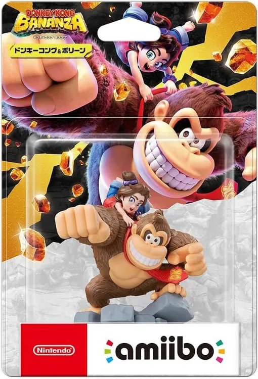 "Donkey Kong Bananza" Donkey Kong & Pauline's amiibo will be released at the same time as the software. You can win Pauline's Diva Dress in the game!