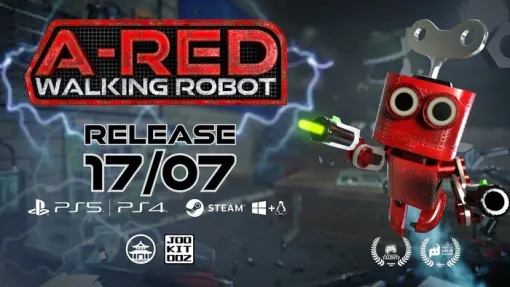 落下したら即死！極小ロボットが挑む物理パズル×プラットフォーマー『A-RED Walking Robot』が7/17にリリース！