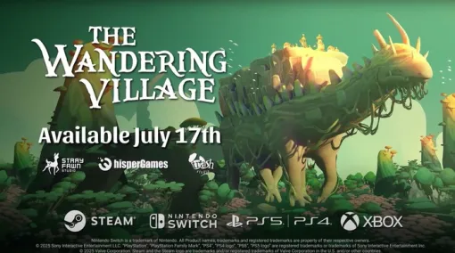 巨大生物の背中で暮らす村づくりゲーム『The Wandering Village』7/18本日PS版がリリース