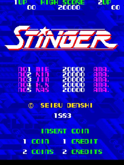 セイブ開発のSTG「スティンガー」がアーケードアーカイブスに7月24日登場