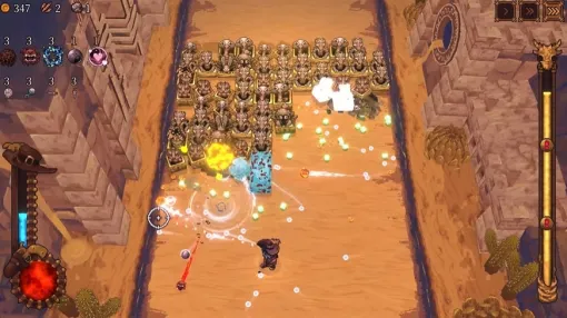 “壁”に挟まれたステージで、迫りくる敵を撃ち倒す。ローグライク×シューティングゲーム『BALL x PIT』Switchに向けて10月15日に配信。Switch2には2025年秋に配信予定。拠点を強化・増築することで異なる個性を持つキャラクターを選択可能
