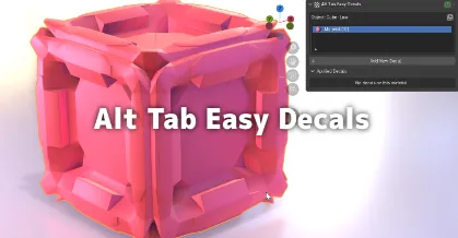 Alt Tab Easy Decals v1.0 - スタンプ&シール貼り付けアドオン「Stamp It!」の開発を引き継ぎ新たに生まれたお手軽ペタペタデカールBlenderアドオンがリリース!ローンチセール中! Alt Tab Easy Decals v1.0 - スタンプ&シール貼り付けアドオン「Stamp It!」の開発を引き継ぎ新たに生まれたお手軽ペタペタデカールBlenderアドオンがリリース!ローンチセール中!