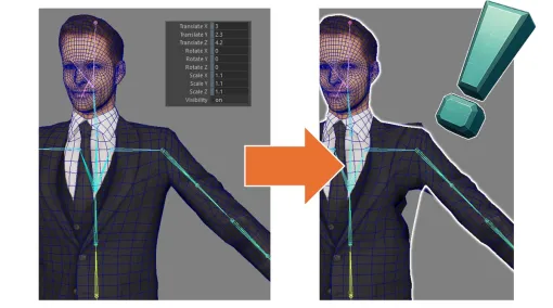 読んで触ってよくわかる!Mayaを使いこなす為のAtoZ 第111回:スキニング後に移動・回転・スケールに値が入っていた!と気づいたときの対処編 読んで触ってよくわかる!Mayaを使いこなす為のAtoZ 第111回:スキニング後に移動・回転・スケールに値が入っていた!と気づいたときの対処編