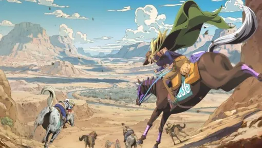 アニメ『スティール・ボール・ラン ジョジョの奇妙な冒険』主要キャスト5名の情報が公開。坂田将吾がジョニィ役、阿座上洋平らがジャイロ役を担当、第3部でアヴドゥル役を演じた三宅健太もスティーブン・スティール役で再登場