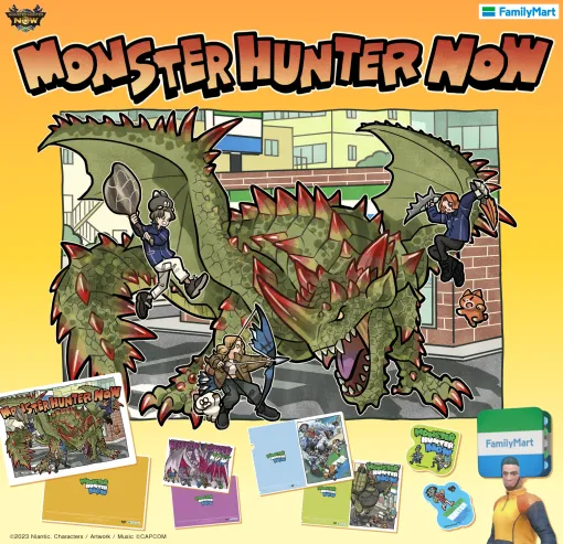 ファミマ、「モンハンNow」コラボを10月21日より実施。「ファミマ看板風重ね着」などを入手可能タケウチリョースケ氏描きおろしコラボグッズも登場 ファミマ、「モンハンNow」コラボを10月21日より実施。「ファミマ看板風重ね着」などを入手可能タケウチリョースケ氏描きおろしコラボグッズも登場
