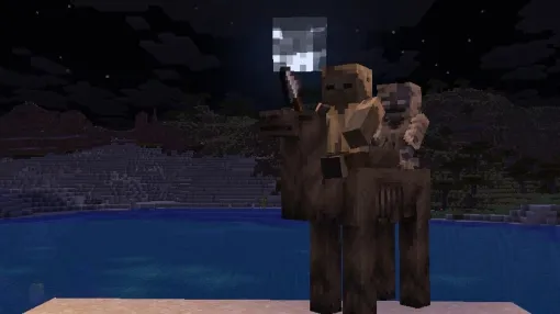 『マイクラ』にハスク化したラクダとスケルトンが実装。砂漠に現れる新しい乗り物と敵。そして馬が沈まなくなる 『マイクラ』にハスク化したラクダとスケルトンが実装。砂漠に現れる新しい乗り物と敵。そして馬が沈まなくなる