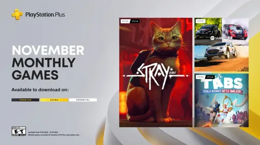PS Plus、11月の海外向けフリープレイは猫ちゃんADVの「Stray」など3本! PS Plus、11月の海外向けフリープレイは猫ちゃんADVの「Stray」など3本!