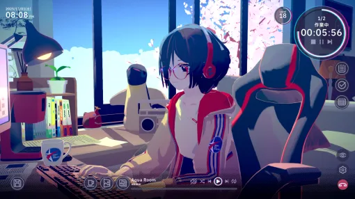 少女との“作業通話”を体験できる作業効率化ゲーム『Chill with You : Lo-Fi Story』が11月17日に配信決定。製品版にデータを引き継げる体験版もリリース