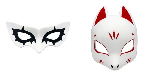 『ペルソナ5 ザ・ロイヤル』ジョーカーら心の怪盗団の“仮面”が登場。このほか、スカル、パンサー、フォックス、クイーン、ヴァイオレットの6種類がラインナップ。反逆の意志を見せつけたいときに剥そう