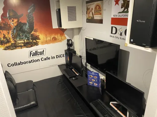 「ファールアウト」の世界を堪能できる！ コラボカフェを一足早く撮りおろしネットカフェ「DiCE」にコラボルームやフードが登場