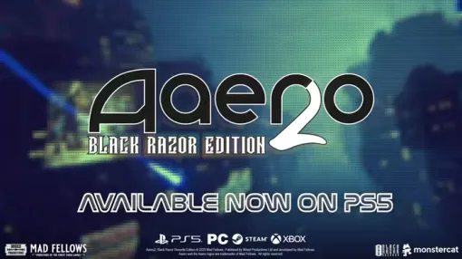 クールな異世界を駆け抜ける爽快レールリズムシューティングゲーム『Aaero2: Black Razor Edition』12/16本日リリース