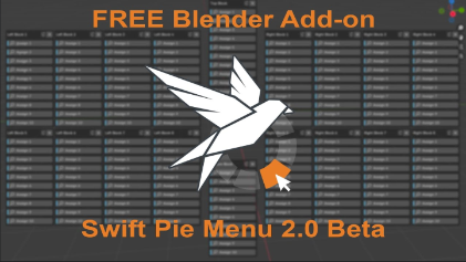 Swift Pie Menu 2.0 Beta | 最大180ボタンを表示！自由に好きな機能を登録可能！高密度なPieメニューを扱える無料のBlenderアドオン！最新ベータ版が公開！