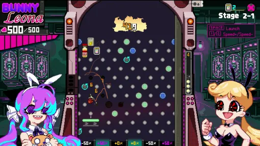 キュートなバニーガールに命を懸けて挑むパチンコ風ローグライクゲーム『ハイローラーペニー』体験版が配信開始。特殊なペグ、ボール、パッシブ効果を組み合わせてとんでもスコアを叩き出す キュートなバニーガールに命を懸けて挑むパチンコ風ローグライクゲーム『ハイローラーペニー』体験版が配信開始。特殊なペグ、ボール、パッシブ効果を組み合わせてとんでもスコアを叩き出す