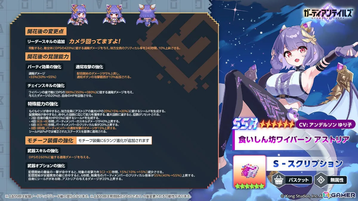 「ガーディアンテイルズ」5周年を記念して最大170連無料のキャンペーンが開催!ワイバーン姉妹の妹・アストリア(CV:アンデルソンゆり子)も英雄として登場 「ガーディアンテイルズ」5周年を記念して最大170連無料のキャンペーンが開催!ワイバーン姉妹の妹・アストリア(CV:アンデルソンゆり子)も英雄として登場