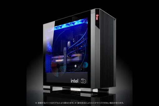 インテル日本法人50周年記念モデルのデスクトップPCをマウスコンピューターが発表。特別仕様のPCケースとLEDで彩られた一台