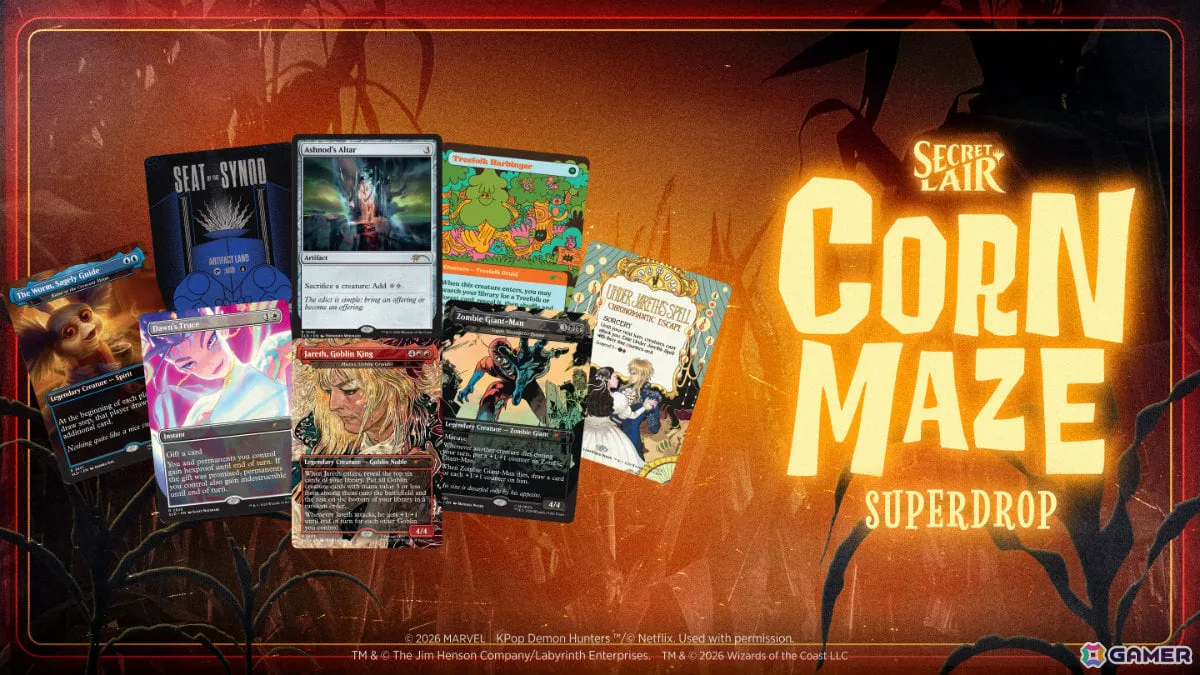 「マジック:ザ・ギャザリング」の「Secret Lair: Corn Maze Superdrop」の予約受付が10月13日より数量限定で開始! 「マジック:ザ・ギャザリング」の「Secret Lair: Corn Maze Superdrop」の予約受付が10月13日より数量限定で開始!