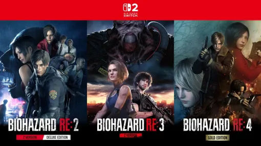 Switch2版『バイオハザード RE:2』『RE:3』『RE:4』、リメイク3タイトルDL版が本日(10/16)発売。11/7まで1000円オフ! Switch2版『バイオハザード RE:2』『RE:3』『RE:4』、リメイク3タイトルDL版が本日(10/16)発売。11/7まで1000円オフ!