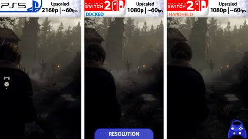 スイッチ2版『バイオハザード RE:4』の映像表現や動作は? PS5版との比較映像が公開―50fps台で安定に動作する様子も スイッチ2版『バイオハザード RE:4』の映像表現や動作は? PS5版との比較映像が公開―50fps台で安定に動作する様子も