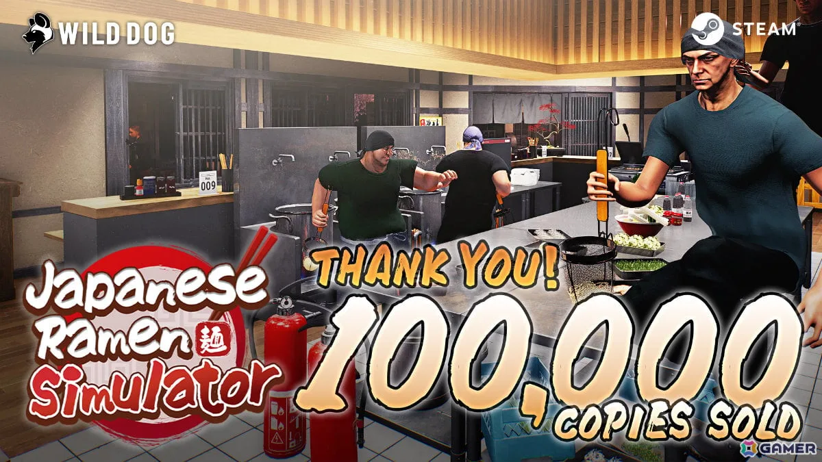 ラーメン屋シミュレーション「Japanese Ramen Simulator」累計販売本数が10万本を突破! ラーメン屋シミュレーション「Japanese Ramen Simulator」累計販売本数が10万本を突破!