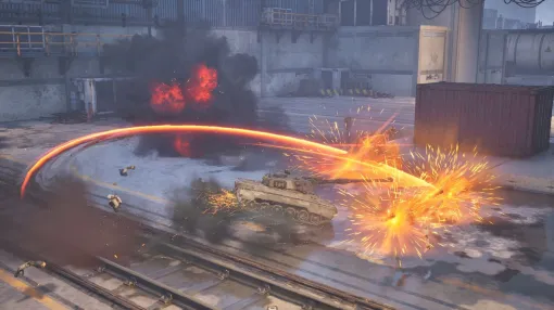 『SLAM TANK』砲撃ではなく“砲身”ブン回しスタイリッシュ戦車アクション。AI機械軍団を蹴散らして損害総額(スコア)を稼ぐ【体験版配信】 『SLAM TANK』砲撃ではなく“砲身”ブン回しスタイリッシュ戦車アクション。AI機械軍団を蹴散らして損害総額(スコア)を稼ぐ【体験版配信】