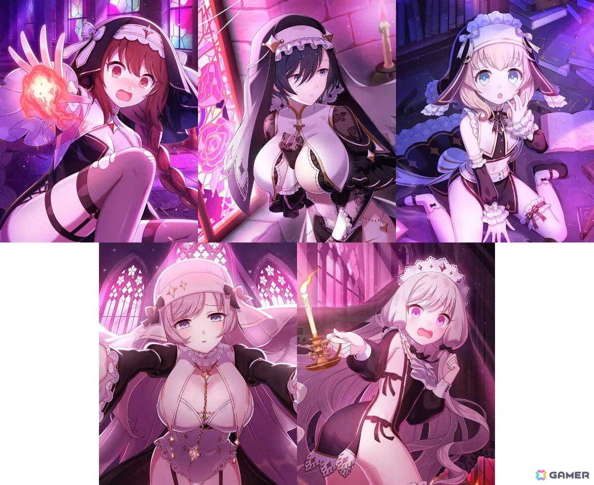 「ごまおつ」ハロウィンイベント「迷える夜のシスターたち ～聖宵に弔いの花を～」が開催！セクシーなシスター衣装の5乙女を手に入れよう