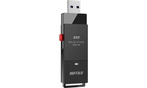 バッファローのスティック型ポータブルSSD「SSD-PUT500U3-B/N」500GBモデルがAmazonにて10%オフでセール中