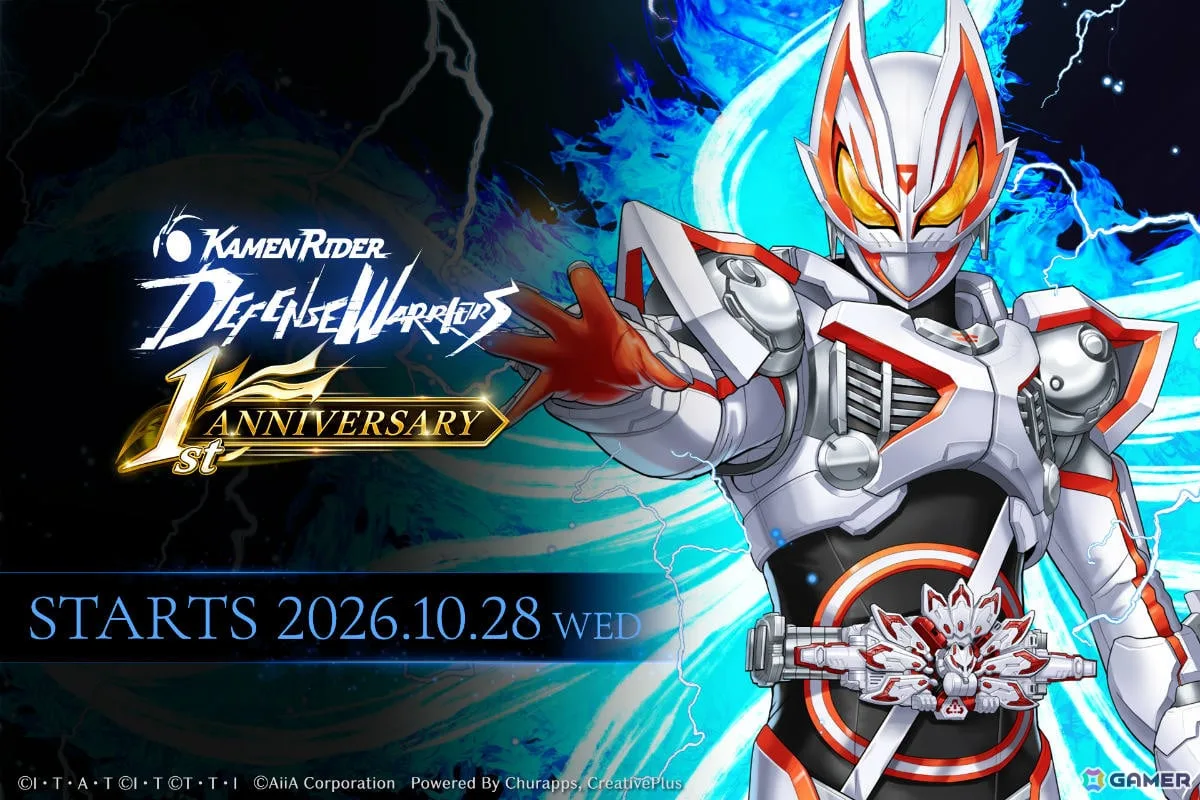 「仮面ライダー DEFENSE WARRIORS」最大550連無料の1周年キャンペーンが開催！「仮面ライダーギーツIX」も参戦