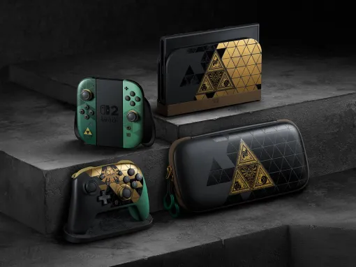 「ゼルダの伝説」40周年特別デザインのSwitch2,Proコン,キャリングケースが発売。トライフォースをあしらった意匠に 「ゼルダの伝説」40周年特別デザインのSwitch2,Proコン,キャリングケースが発売。トライフォースをあしらった意匠に